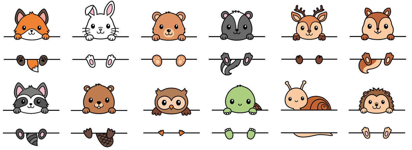 Personalised Woodland Creatures Name Sign | Custom Wall or Desktop Bedroom Decor