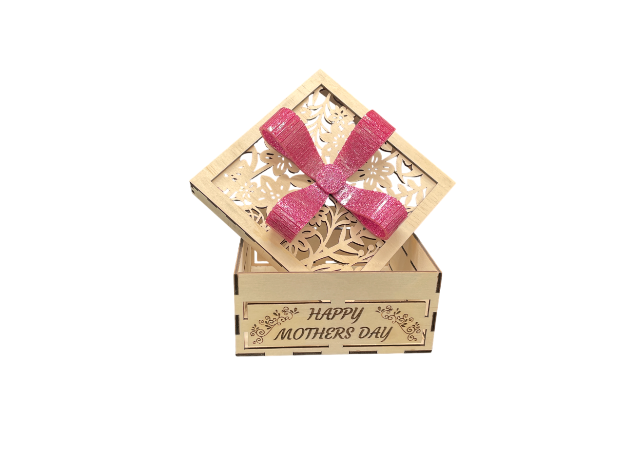 Square Gift Box With Bow - Happy Mothers Day