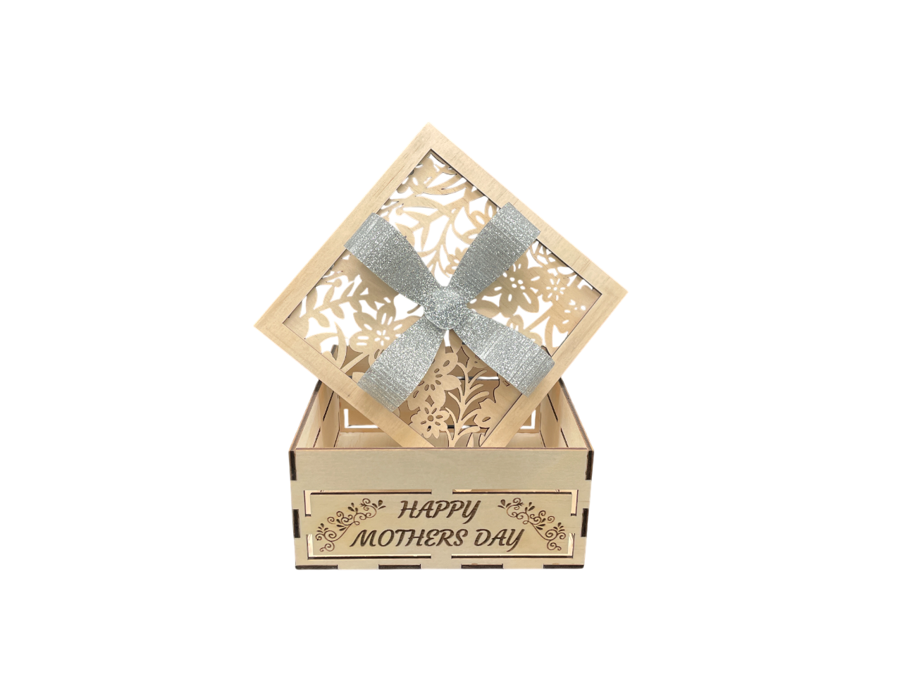 Square Gift Box With Bow - Happy Mothers Day