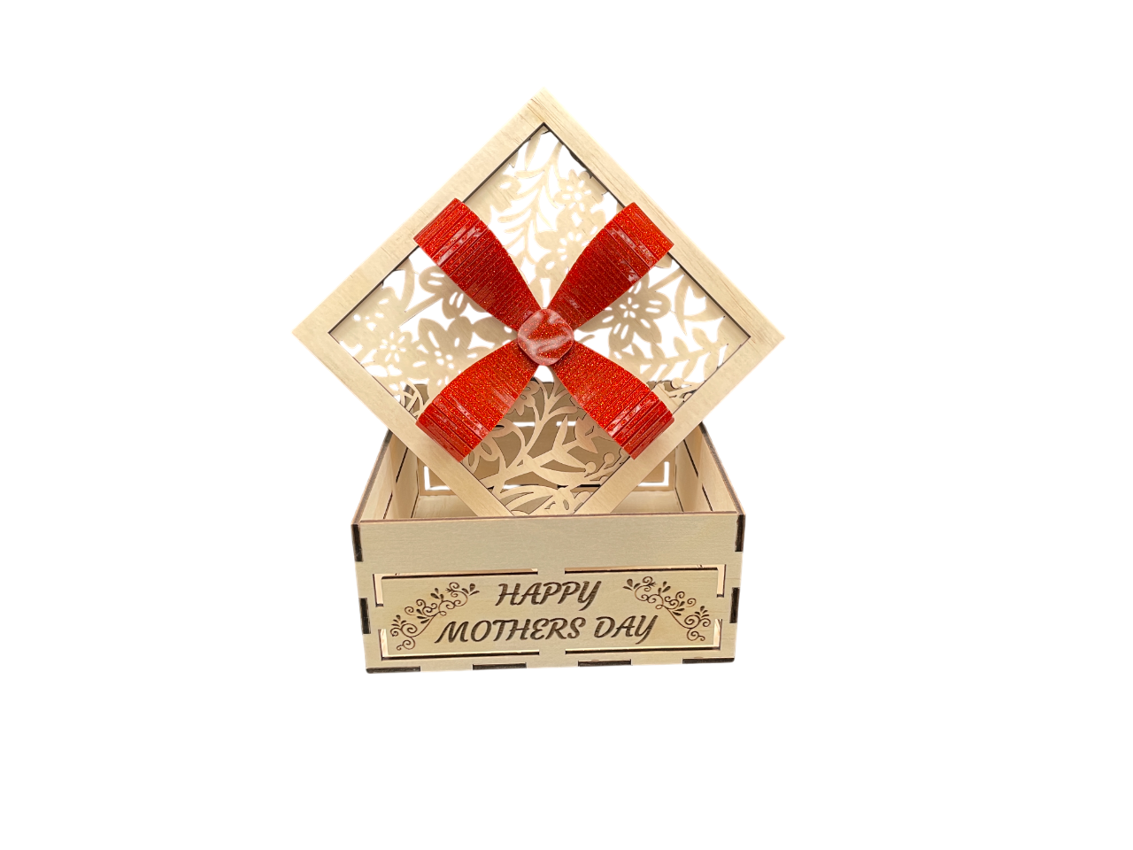 Square Gift Box With Bow - Happy Mothers Day