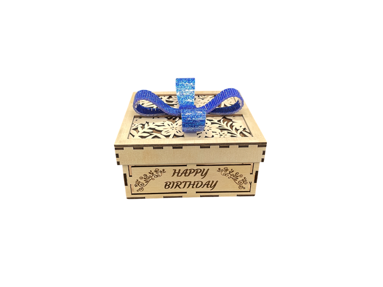 Square Gift Box With Bow - Happy Birthday