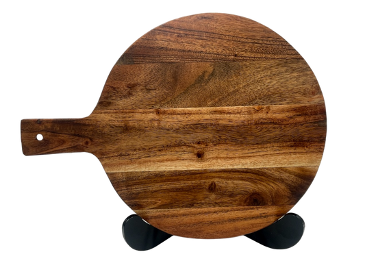 Wooden Serving Board – Your Custom Design 300mm | Laser-Etched Round Charcuterie & Cheese Board