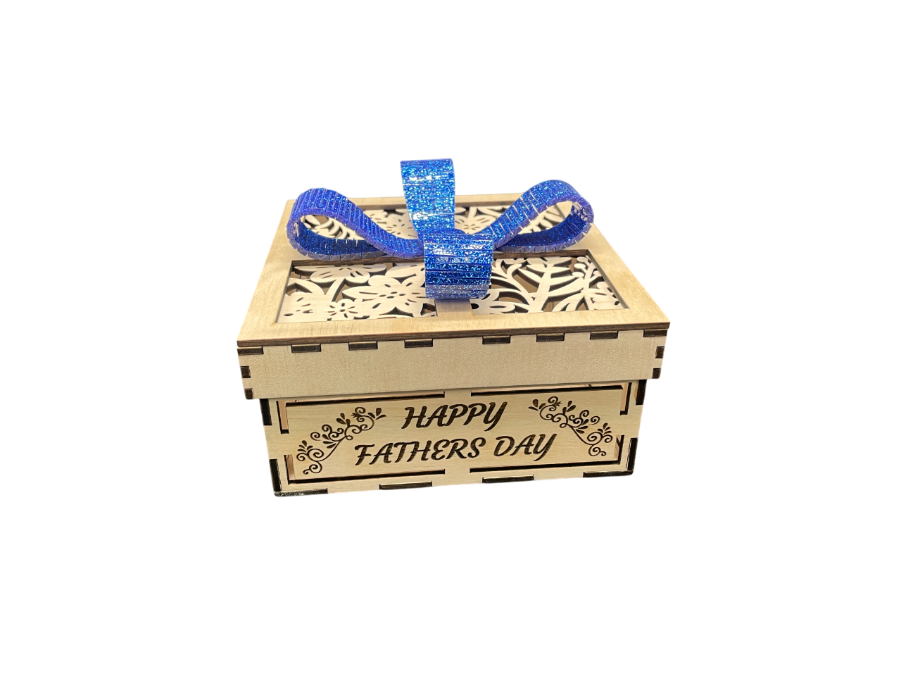 Square Gift Box With Bow - Happy Fathers Day